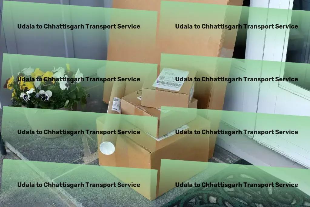 Udala to Chhattisgarh Transport Bridging distances with efficient and robust transport solutions. - Commercial package delivery